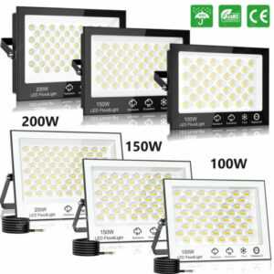 100W/200W LED Fluter Flutlicht Strahler Außenlamp Arbeitsleuchte IP66 Floodlight