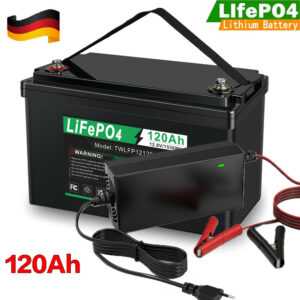 100Ah 12V LiFePO4 Akku Lithium Solarbatterie BMS Wohnmobil Boot RV / Ladegerät