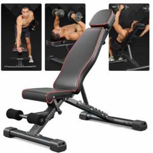 400KG Hantelbank Multifunktion Trainingsbank Fitnessbank Schrägbank Kraftraining