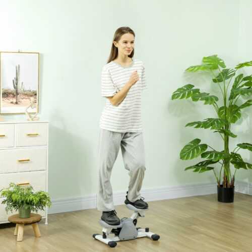 SPORTNOW Mini-Stepper für Zuhause mit LCD-Display, Pedale, Up-Down Stepper