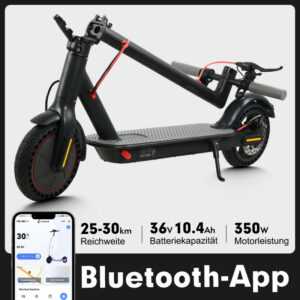 350W Straßenzulassung Faltbarer E-Scooter| 8.5 Zoll Reifen|30km Reichweite + APP