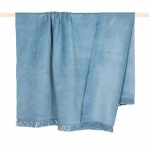 PAD Tages Wohn Baby Decke SYDNEY Baumwolle Polyacryl light blue