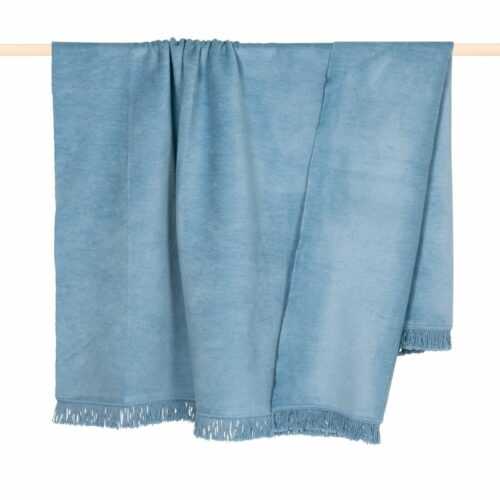 PAD Tages Wohn Baby Decke SYDNEY Baumwolle Polyacryl light blue