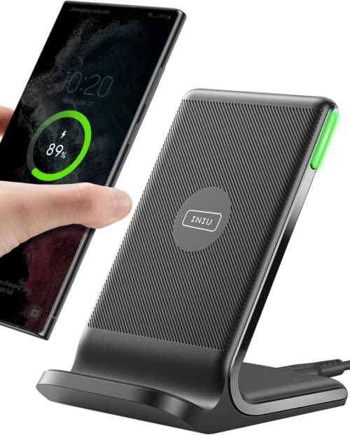 INIU Wireless Charger Stand 15W–Qi-zertifizierte,kabellose Ladestation&Ständer