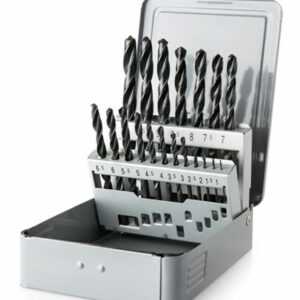 Metallbohrer Satz HSS R Spiralbohrer 1-10 mm 19 tlg DIN338 in Metall Kassette