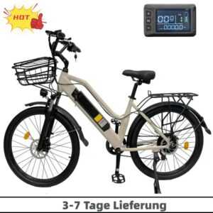 NEW 48V E-Mountainbike 26 Zoll Elektrofahrrad,15AH E-Cityrad ORLMS CITY BIKE