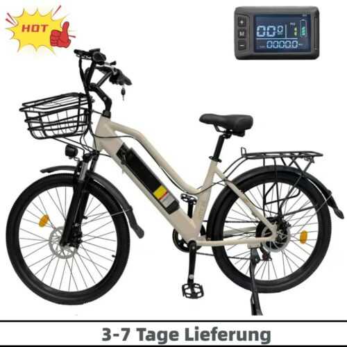 NEW 48V E-Mountainbike 26 Zoll Elektrofahrrad,15AH E-Cityrad ORLMS CITY BIKE