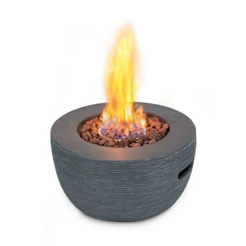 Heizstrahler Terrassen Deko mobile Feuerstelle Gas Heizung Tisch 13 kW Grau
