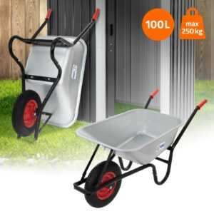Schubkarre Gartenschubkarre Hofkarre Bauschubkarre Stahl Gartenkarre 250kg 100L