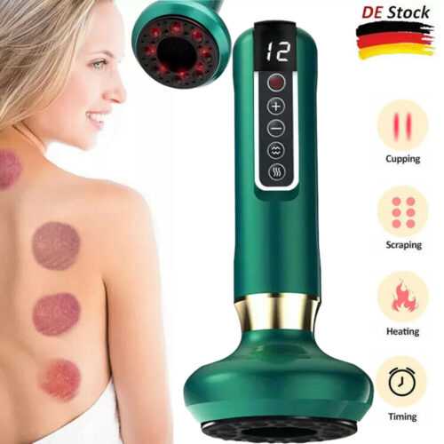 12 Saug Vakuum Massagegerät Anti Cellulite Elektrische Schröpf Massage Gerät DE