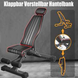 NEU Hantelbank Trainingsbank Multi Verstellbar Schrägbank Beincurl Fitnessgerät