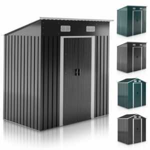 Jago® Gartenhaus Geräteschuppen Gerätehaus Schuppen aus Metall mit Pultdach