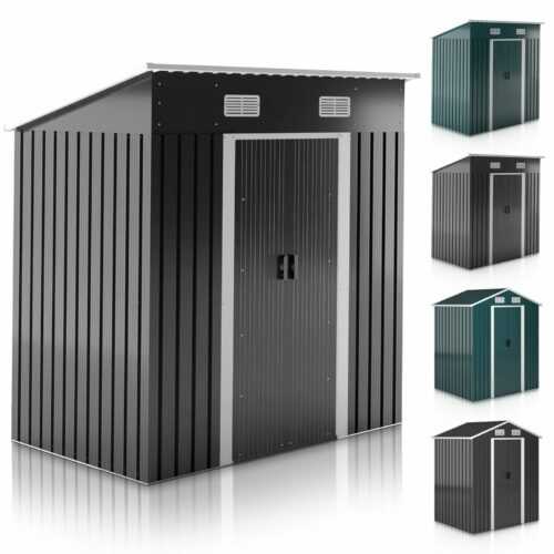 Jago® Gartenhaus Geräteschuppen Gerätehaus Schuppen aus Metall mit Pultdach