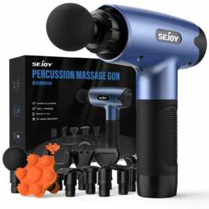 SEJOY Massage Gun Massagepistole Percussion Muskel Massagegerät 10 Massageköpfen