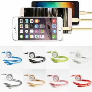 3-In-1-Multifunktions-Usb-Ladekabel Für Iphone Samsung Und Android ①
