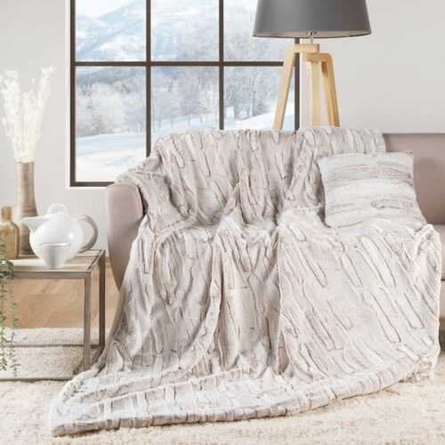 Kuscheldecke Felloptik 125x150 Tagesdecke Felldecke Fellimitat