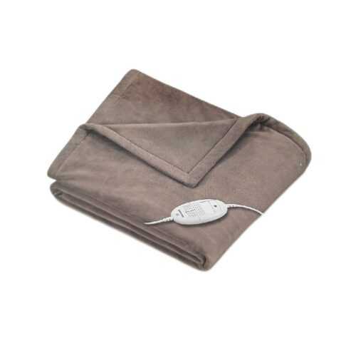 Beurer HD 75 Heizdecke, kuschelige Wärmedecke taupe, 180 x 130 cm