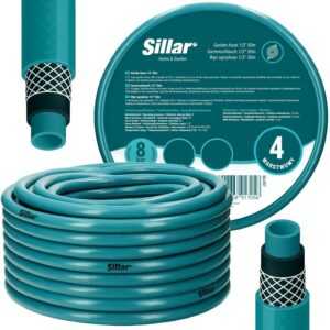 Gartenschlauch 1/2 Zoll 3/4 Zoll, 20m 25m 30m 50m, Verstärkter, Schlauch Sillar