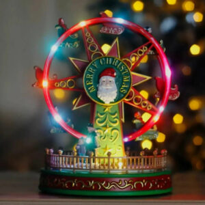 Weihnachtsdorf Jahrmarkt Deko Leucht Riesenrad Santa Xmas LED