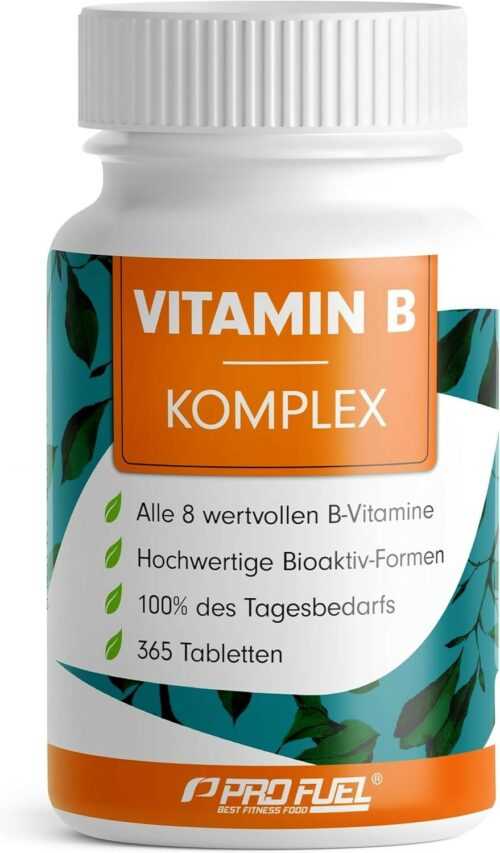Vitamin B Komplex 365 Tabletten - B Komplex mit B12 - alle 8 B-Vitamine (B1, B2,