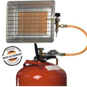 ROWI Gasheizstrahler Rowi 4300 Watt rot Baustelle, Garten Stahlblech NEU OVP