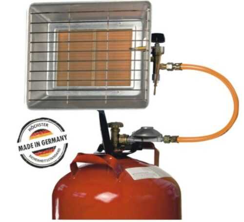 ROWI Gasheizstrahler Rowi 4300 Watt rot Baustelle, Garten Stahlblech NEU OVP