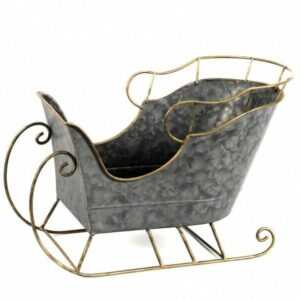 Deko Schlitten Metall zink Weihnachtsdeko Weihnachtsschlitten 35x18x22 cm *80572