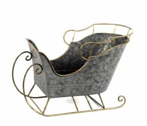 Deko Schlitten Metall zink Weihnachtsdeko Weihnachtsschlitten 35x18x22 cm *80572