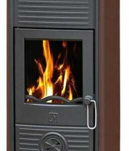 EEK A+ Kaminofen Plamen Maestral N mit Herdplatte, braun - 6,5kW