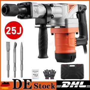 Bohrhammer Schlagbohrer Bohr Maschine mit Zubehör Stemm Bohrer Meißel Hammer 25J