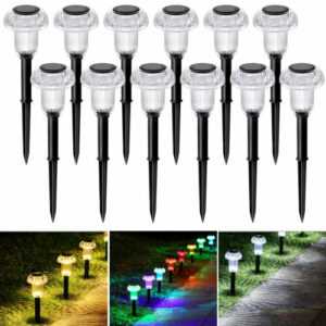 6-12x LED Solarleuchte Solar Leuchten Außen Solarlampe Wasserdicht Gartenleuchte