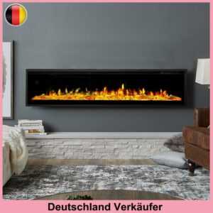 60Zoll Zimmerwand Elektrisch Kamin Farbwechsel 3D Effekt LED Flamme Elektrokamin