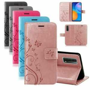 Huawei Hülle Handy Tasche Handyhülle Wallet Case Schutzhülle Blumen Mappe Etui