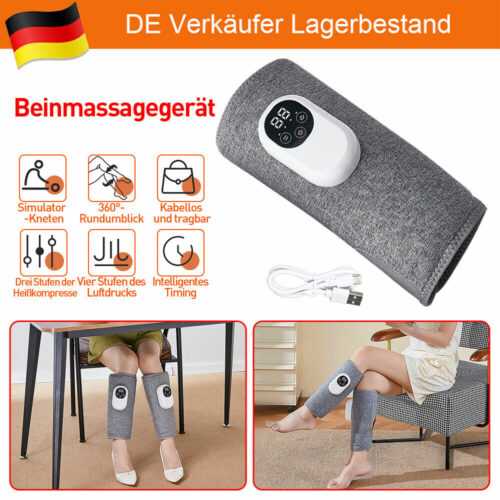 4-Modi Beinmassagegerät Wadenmassagegerät Wärme Massage Kompressionsmassage DHL