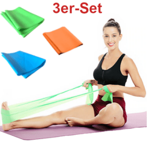 Fitnessband Widerstandsbänder 3er-Set Fitnessbänder Gymnastikband je 150cm Lang