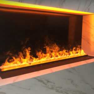 Moderner Ultraschall-Nebelkamin mit realistischer Flammensimulation