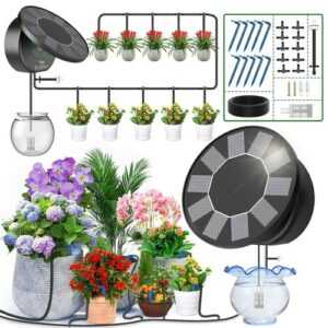 Solar Bewässerungssystem Garten Balkon Automatisches Tropfschlauch Bewässerung