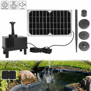 Solar Teichpumpe Solarpumpe Gartenteich Pumpenset Springbrunnen Teich 5W 280 L/H