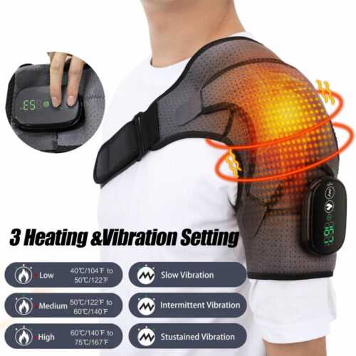 Elektrischer Schulterbandage Mit Wärme & Vibration Massagegerät für Schulter DHL