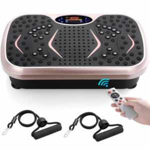 Vibrationsplatte mit Ultra leiser Motor Trainingsbänder 99 Stufen 3 Programme CE