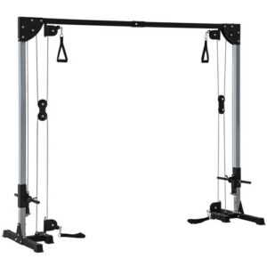 Kabelzug Fitness Kraftstation für Zuhause Steckgewichte bis 50kg belast Schwarz