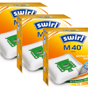 12 Staubsaugerbeutel Swirl M 40, M40 geeignet für Miele S 5 Ecoline Green