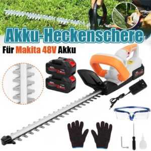 2025 NEU 48V Akku Heckenschere Heckentrimmer Heckenschneidermit 2 Akku Ladegerät