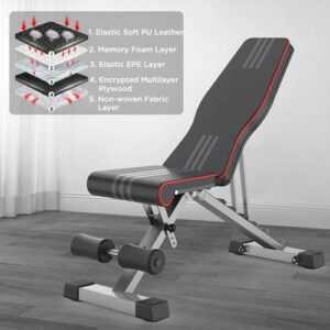 Hantelbank Trainingsbank Schrägbank Flachbank Bauchtrainer Fitnessbank bis 300kg