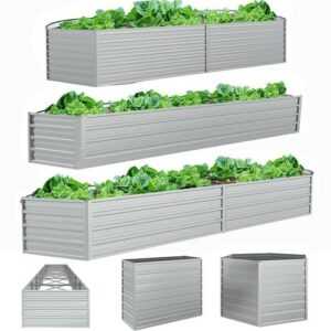 1.6m-6m Hochbeet Metall Gemüsebeet Pflanzbeet Garten Gemüse Pflanzkasten