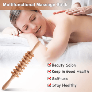 6in1 Holz Massagegerät Set Lymphdrainage Anti-Cellulite Faszienrolle Ganzkörper