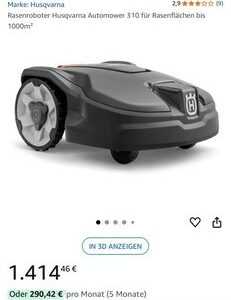 Gesponsert Marke: Husqvarna 2,9 2,9 von 5 Sternen (9) Rasenroboter Husqvarna