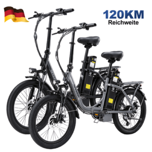 E-Bike faltbar mit Doppelsensor & 250W Motor, 120kg Traglast, 20 Zoll Reifen