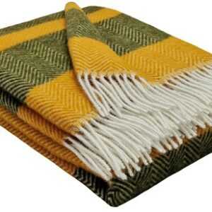 Wolldecke 100% Schurwolle Wohndecke Plaid Decke 140x200cm Tirol-M