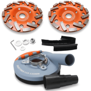 Absaughaube für Winkelschleifer + 2x125 mm Diamantschleiftopf PROFI QUALITÄT